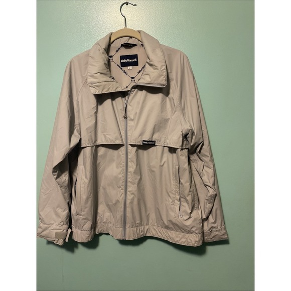 Helly Hansen Helly Tech Gray Jacket Mens Large Windbreaker  Vtg Spring Golf - Picture 1 of 10